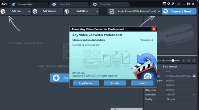 Any Video Converter Professional 6.2 crack download
