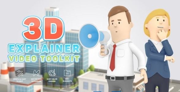 Videohive 3D Characters Explainer Toolkit