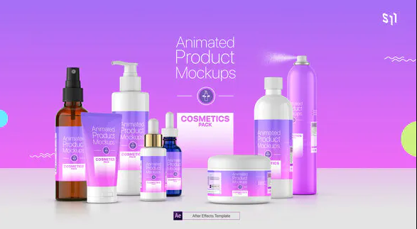 Videohive Animated Product Mockups Cosmetics Pack