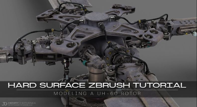 Artstation – Hard Surface ZBrush Tutorial // Modeling A UH-60 Rotor by Henry Chervenka