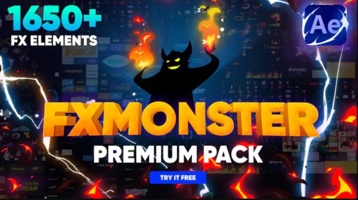 Videohive – FX MONSTER – Premium Pack [1650+ 2D FX Elements] – 32201381 (premium)