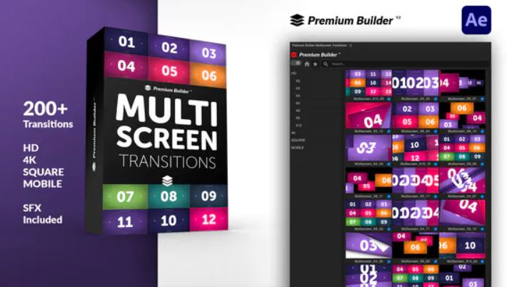Videohive – Multiscreen Transitions – 32322399 Free Download