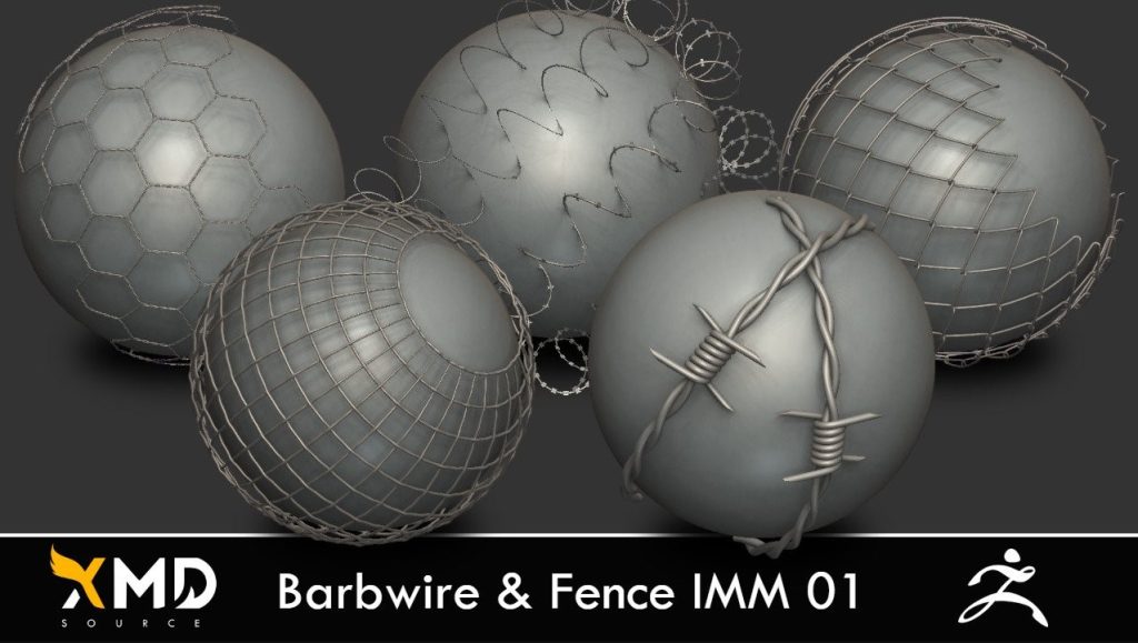 XMD ZBrush Brushes - Barbwire & Fence IMM 01 (Premium)