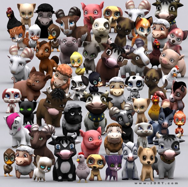 Unity - Chibii 10 Animals Pets Bundle v1.0