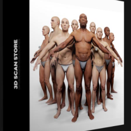 3D SCAN STORE – 10 X ANIMATION READY BODY SCAN PACK (Premium)