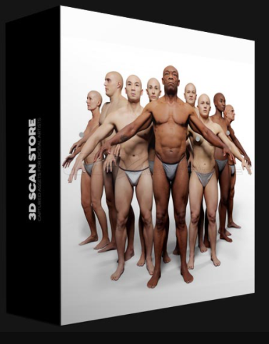 3D SCAN STORE – 10 X ANIMATION READY BODY SCAN PACK 