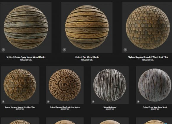 Substance Source – Stylized Wood 11 Materials