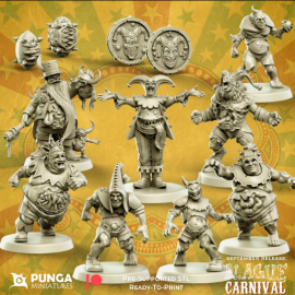 3D-model – Punga Miniatures – Plague Carnival part 1-3 – 3D Print (Premium)