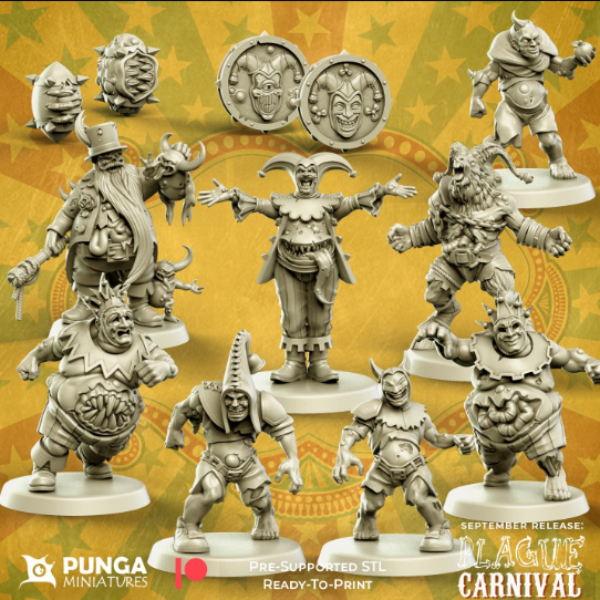 3D-model – Punga Miniatures - Plague Carnival part 1-3 – 3D Print