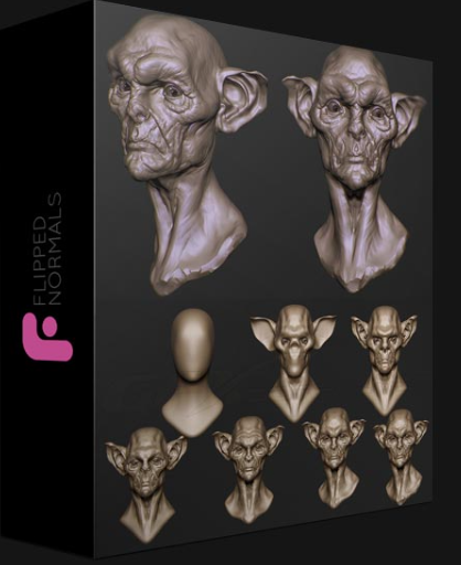 FLIPPED NORMALS – CONCEPT SCULPTING AN ORC BUST