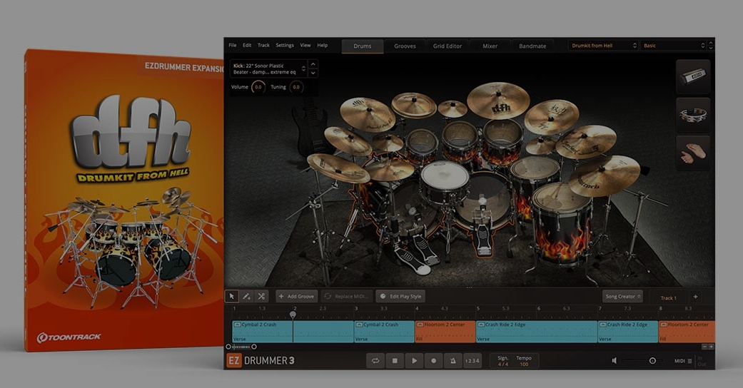 Toontrack Drumkit From Hell v1.5.4 [Superior Drummer, EZDrummer] [WiN, MacOSX]