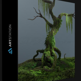 ARTSTATION – CREATING OLD GROWTH MOSSY TREE: TUTORIAL AND GAME ASSETS BY TYLER SMITH  (Premium)