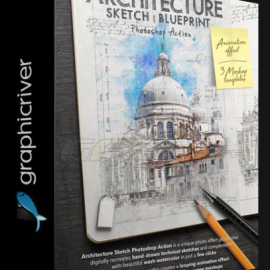 GRAPHICRIVER – ANIMATED ARCHITECTURE SKETCH AND BLUEPRINT PHOTOSHOP ACTION BY INDWORKS (Premium)