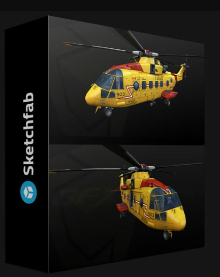 SKETCHFAB – HELICOPTER CH-149 3D MODEL