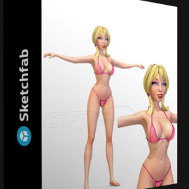 SKETCHFAB – SUBDIVISION 3D MODEL YOUNG GIRL IN A SWIMSUIT (premium)