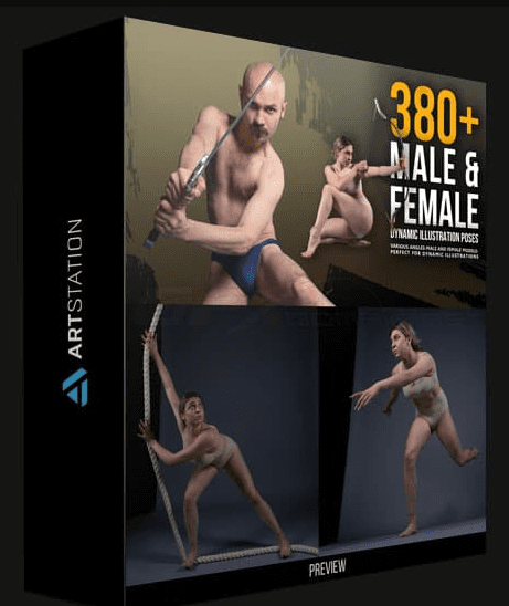 ARTSTATION – 380+ MALE & FEMALE DYNAMIC ILLUSTRATION POSES BY GRAFIT STUDIO