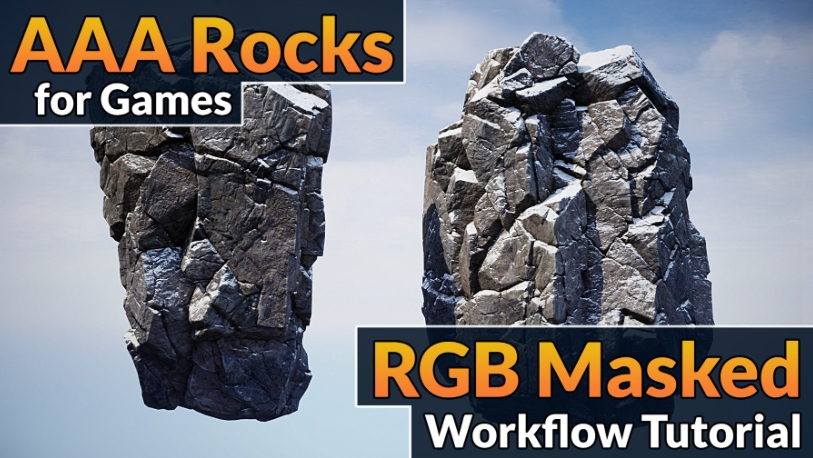Artstation – AAA Rocks for Games – RGB Masked Workflow Tutorial