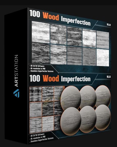 ARTSTATION – 100 WOOD IMPERFECTION TEXTURE – VOL.03